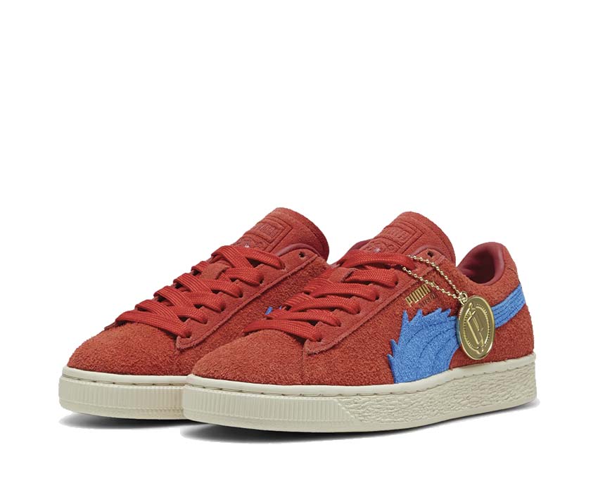 Puma Suede Baggy For All Time Red Ultra Blue Seitenansicht — Wildleder Rot und Blau One Piece