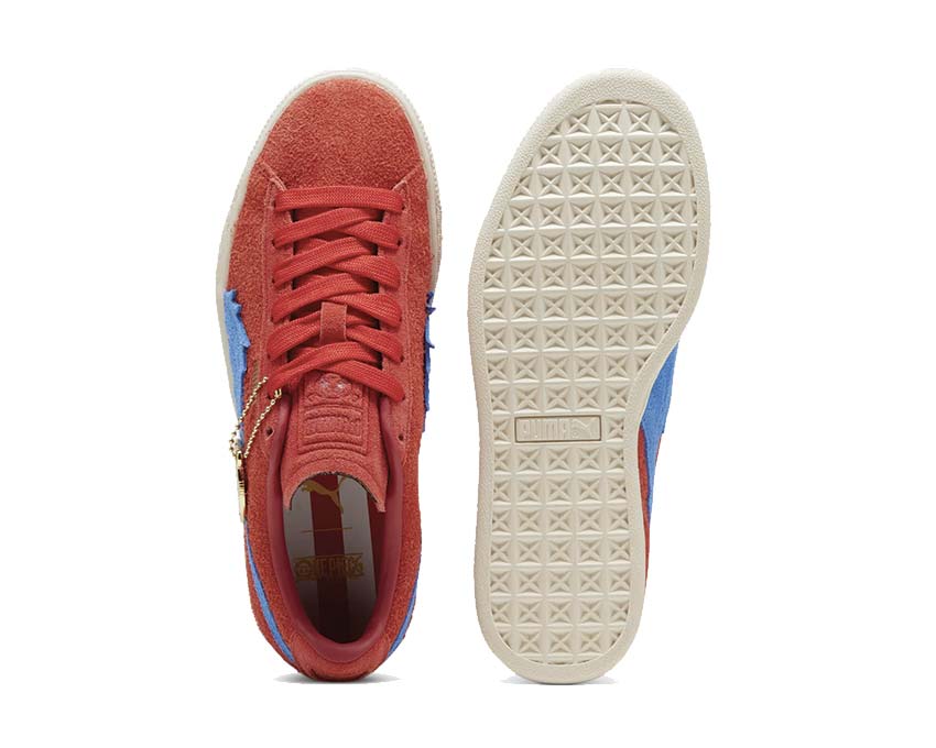 Puma Suede Baggy For All Time Red Ultra Blue Sohle — überdimensionierte Gummisohle