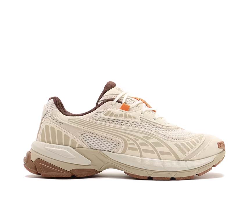 Puma Velophasis V002 Frosted Ivory Warm White — men's chunky running sneaker PAM collab