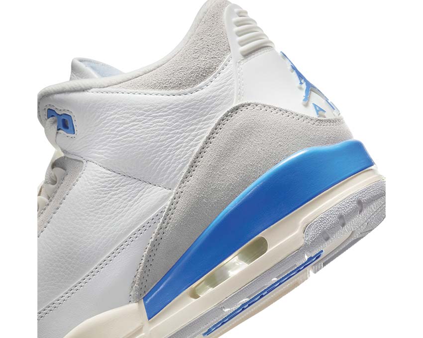 Air Jordan 3 Retro Lucky Shorts vue latérale — elephant print blanc bleu
