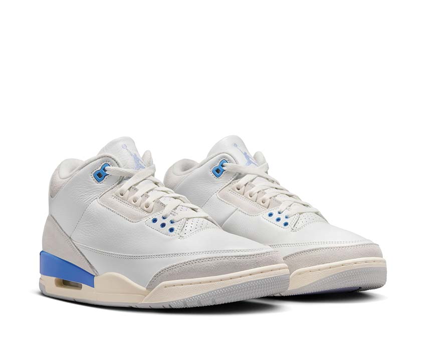 Air Jordan 3 Retro Lucky Shorts semelle — Air visible Jordan 3 blanc bleu