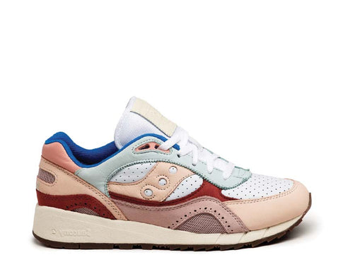Saucony Shadow 6000 White Multi — men's running breathable mesh upper