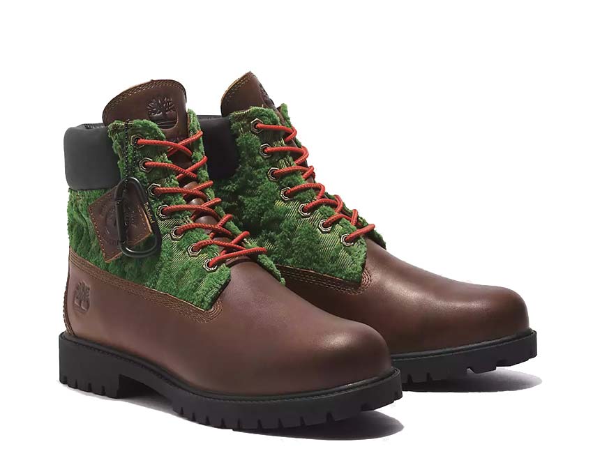 Timberland Heritage Black Pioneers 6 Inch Waterproof Brown side view — brown leather profile