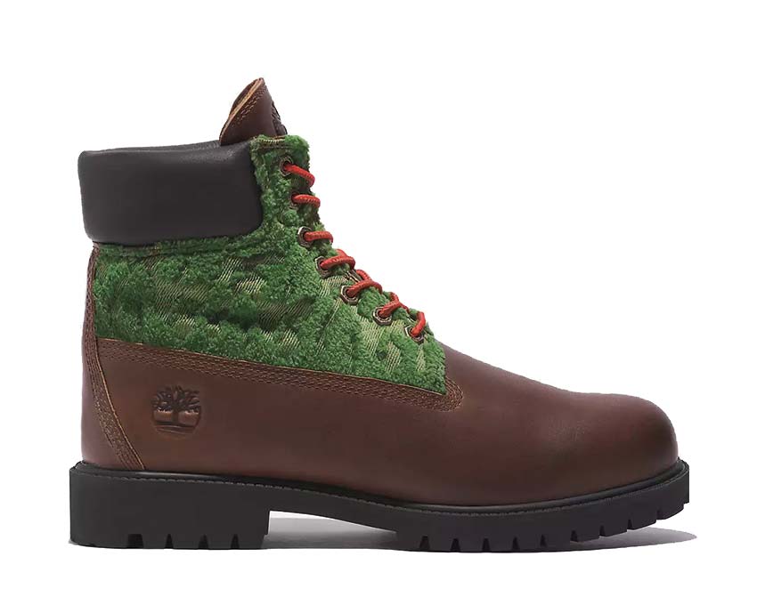 Timberland Heritage Black Pioneers 6 Inch Lace Waterproof Brown — men's boot premium leather
