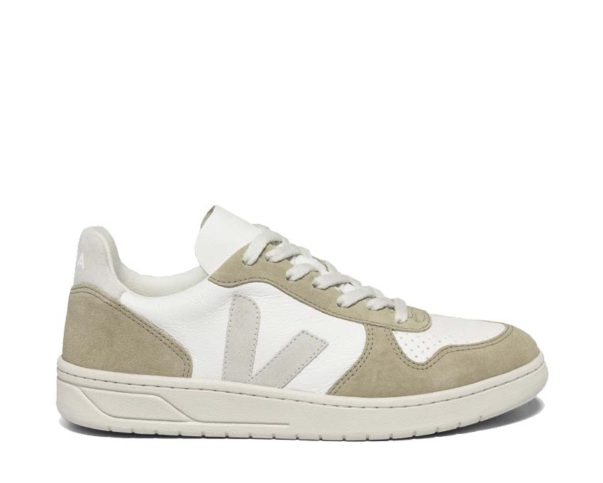 Veja V-10 Extra White/Sahara — Damen-Sneaker chromfreies Leder