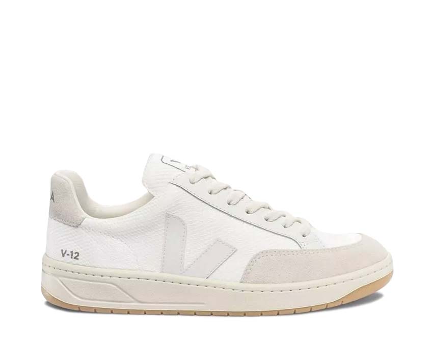 Veja V-12 White/Natural — sneaker femme mesh éco-responsable