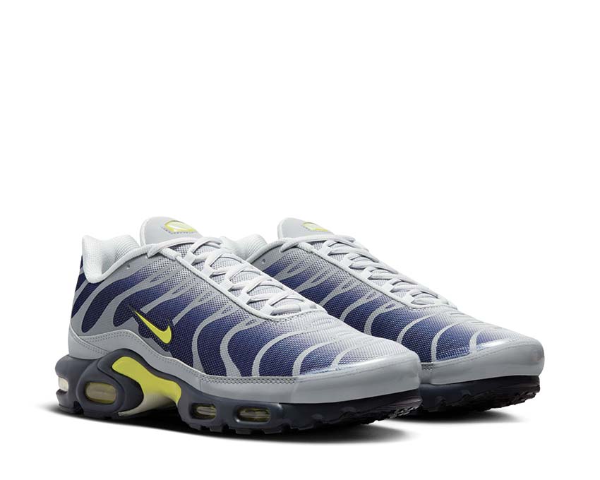 Nike Air Max Plus Metallic Silver vue latérale — tige thermoplasmique argent