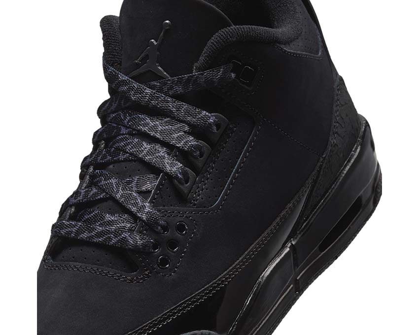 Jordan Air Jordan 3 Retro Black Cat GS vue latérale — cuir et mesh