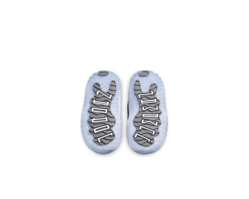 Air Jordan 11 Baby Retro 3/4 Medium Grey — vista frontale Jordan 11 baby grigio