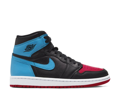 Jordan Air Jordan 1 High OG W UNC To Chicago Black DK Powder Blue Gym Red — Sneaker Unisex Blau Rot