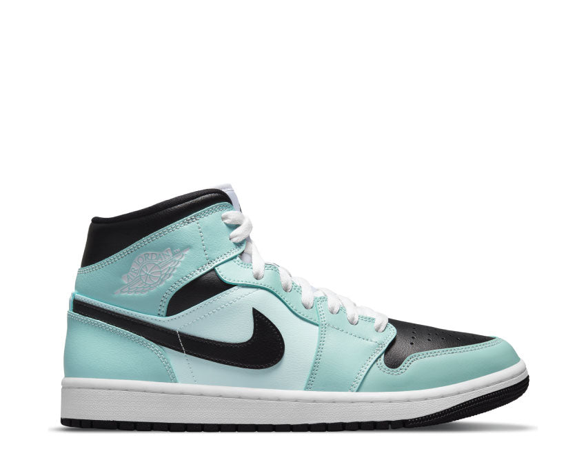 Jordan Air Jordan 1 Mid Light Dew Black Teal Tint White — sneaker femme vert d'eau noir blanc