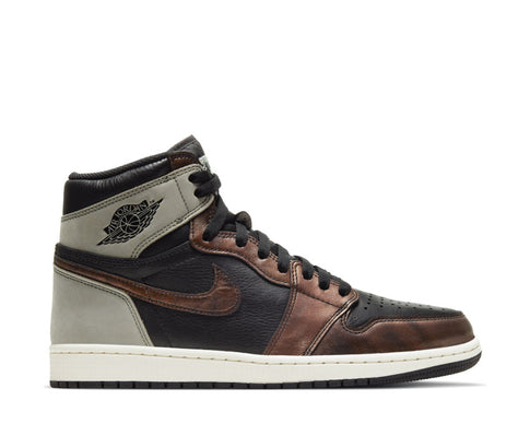 Jordan Air Jordan 1 Retro High OG Patina Black Starfish Mint Light Army — sneaker homme multicolore