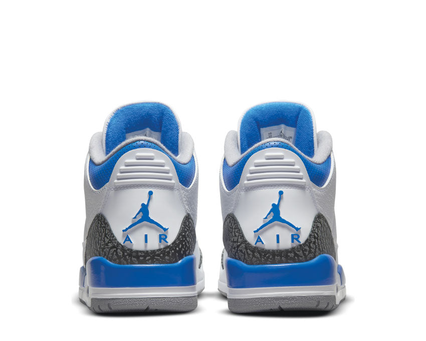Jordan Air Jordan 3 Retro White Racer Blue suela — suela Air visible