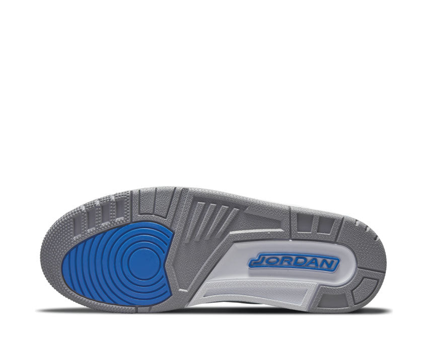 Jordan Air Jordan 3 Retro White Racer Blue — vista frontal unisex