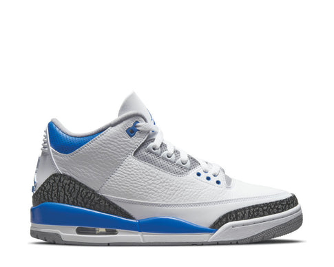 Jordan Air Jordan 3 Retro White Racer Blue — sneaker unisex print elefante