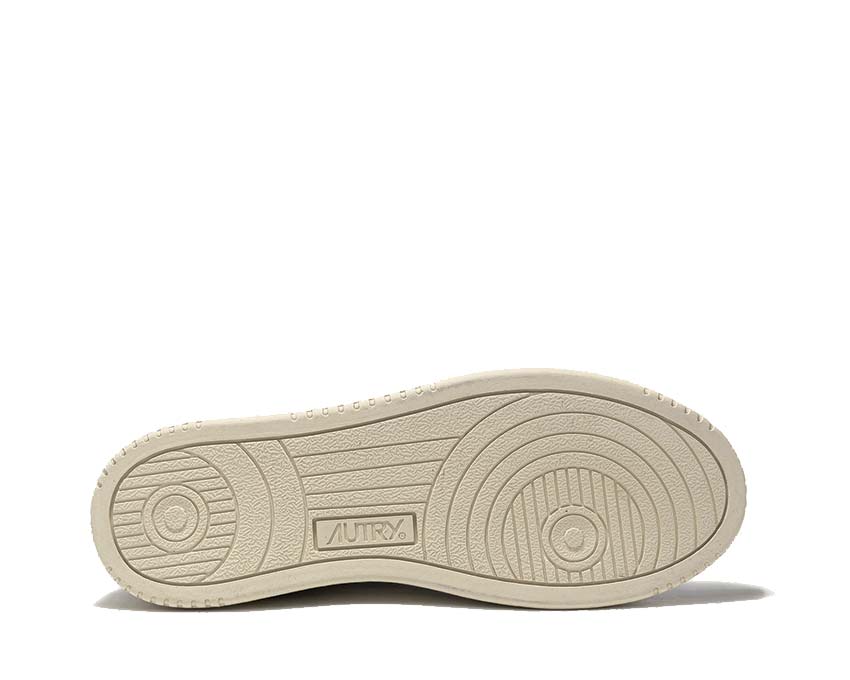 Autry Medalist Low Suede White/Blue Detail — Schnürsenkel und Zunge mit Logo