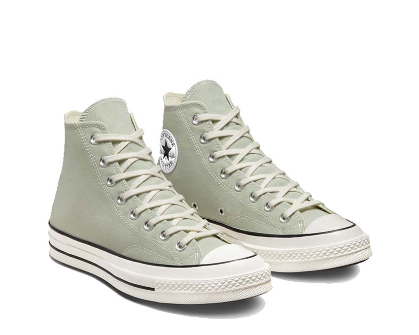 Converse Chuck 70 Hi Summit Sage vue latérale — toile douce coloris nature et doux