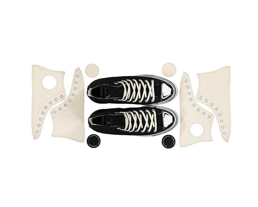 Converse X Joshua Vides CT70 Black/White Detail — Innensohle mit vollständigem Artwork