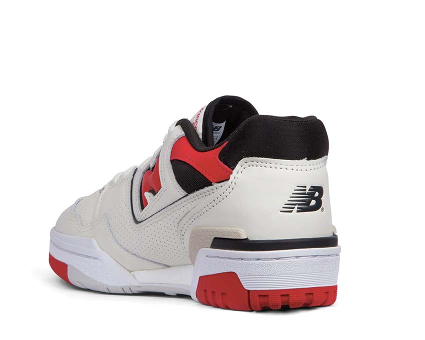 New Balance 550 Sea Salt/True Red sole — basketball vintage cupsole