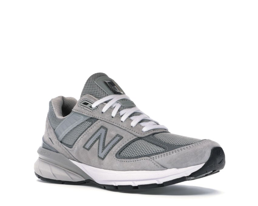 New Balance 990 GL5 Gris vista lateral — amortiguación ENCAP mujer premium
