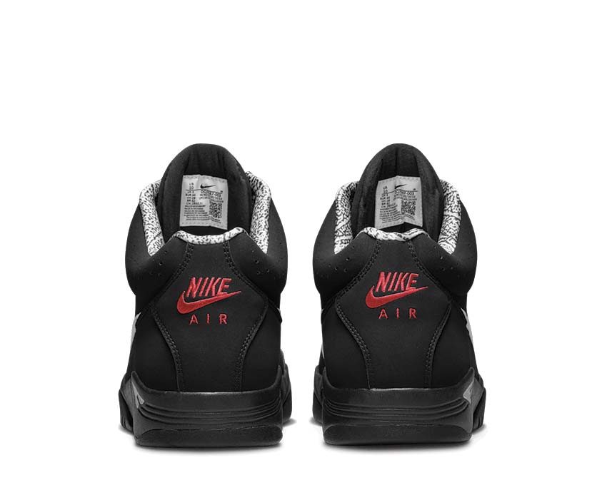 Nike Air Flight Lite Mid Black White Varsity Red Sohle — Air Cushioning Mid