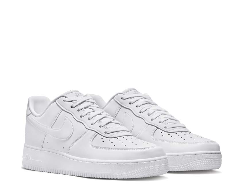 Nike Air Force 1 '07 Fresh White suola — Air-Sole cupsole bianca