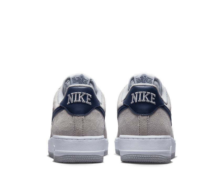 Nike Air Force 1 '07 Smoke Grey Midnight Navy semelle — Air Force blanc