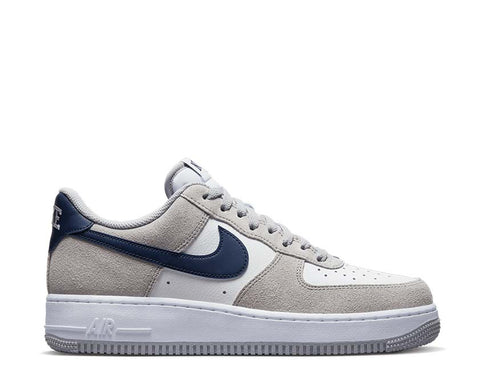 Nike Air Force 1 '07 Smoke Grey Midnight Navy — sneaker homme cuir premium