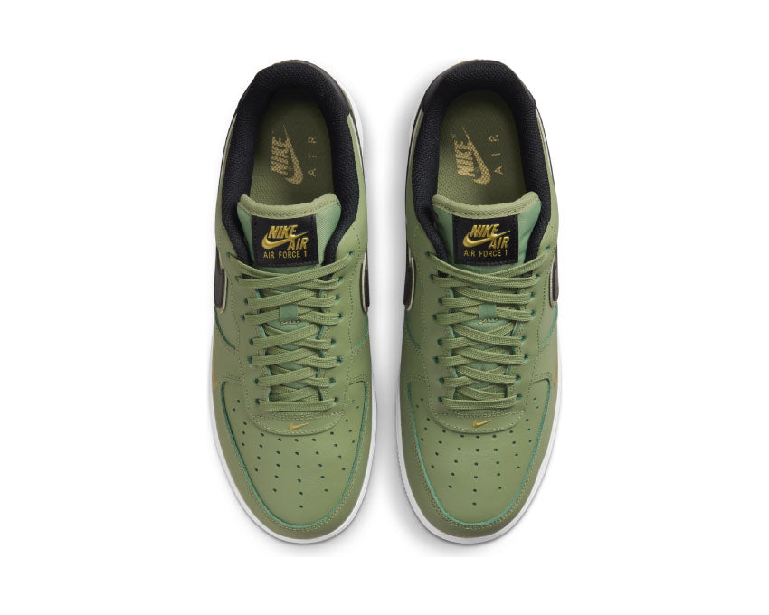Nike Air Force 1 Low Olive Gold Detail — goldener Olive Leder Swoosh