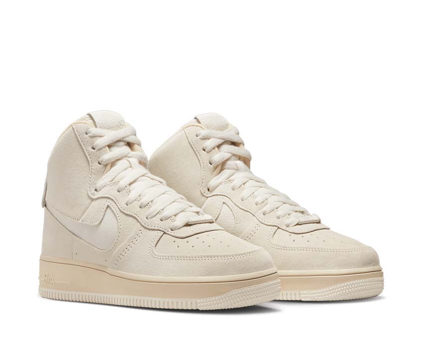 Nike Air Force 1 Sculpt W Sail Phantom Sesame Pure Platinum vista laterale — pelle sculpted