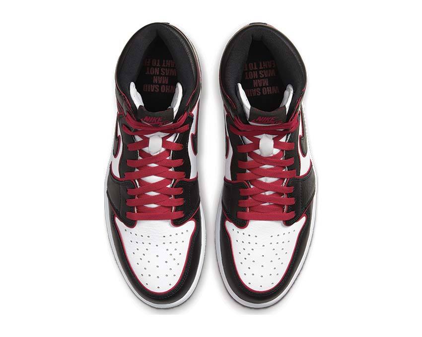 Jordan Air Jordan 1 Retro High OG Bloodlines Black Gym Red White Detail — Leder Rot Gym Red