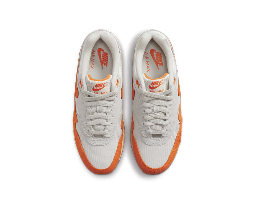 Nike Air Max 1 Wmns Light Bone Magma Orange Neutral Grey détail — tige mesh colorée