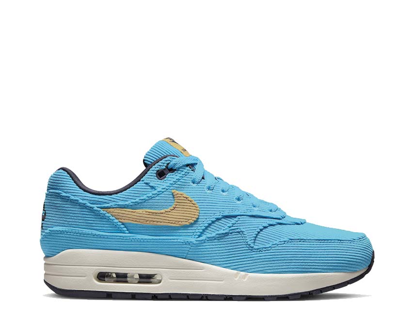 Nike Air Max 1 PRM Baltic Blue Sesame Gridiron — men's sneaker premium leather