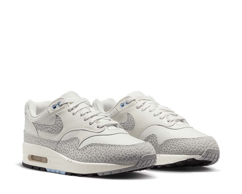 Nike Air Max 1 SFR Summit White Phantom vue latérale — suède et mesh