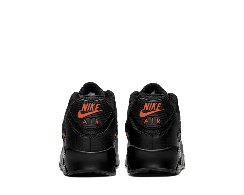 Nike Air Max 90 Black Total Orange Sohle — Air-Sole 270°