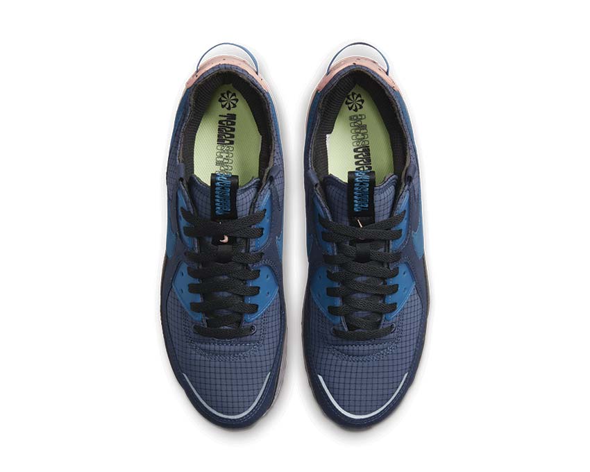 Nike Air Max 90 Terrascape Obsidian Marina detalle — panel mesh obsidiana