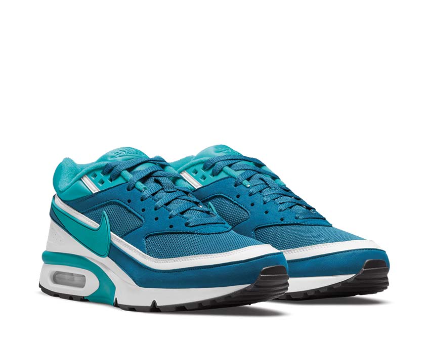 Nike Air Max BW OG Marina Seitenansicht — marineblaues Leder Nubuck Schaft