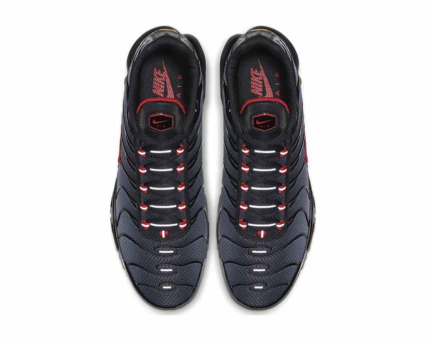 Nike Air Max Plus Black Gradient détail — tige mesh côtelé dégradé