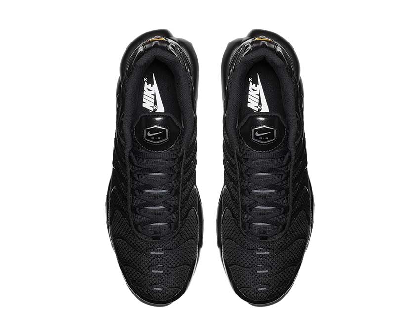 Nike Air Max Plus Black détail — tige mesh renforcée