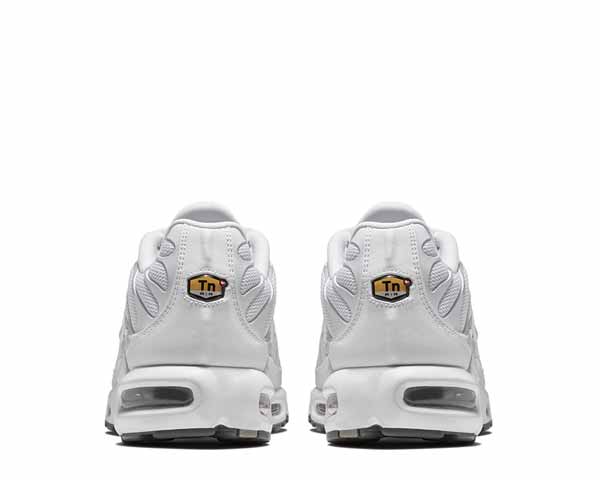 Nike Air Max Plus White sole — full white visible Air Max unit