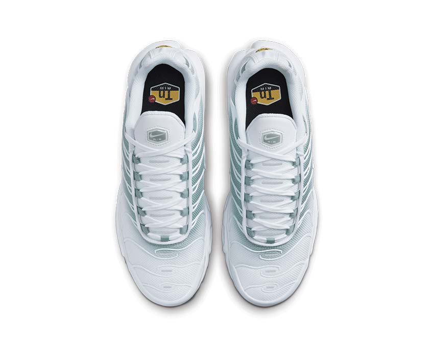 Nike Air Max Plus White Mica Green Black detail — mesh upper