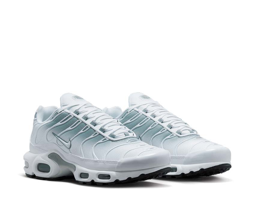 Nike Air Max Plus White Mica Green Black side view — gradient mesh