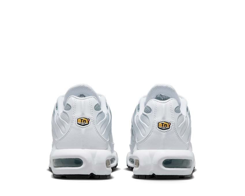 Nike Air Max Plus White Mica Green Black sole — visible Tuned Air