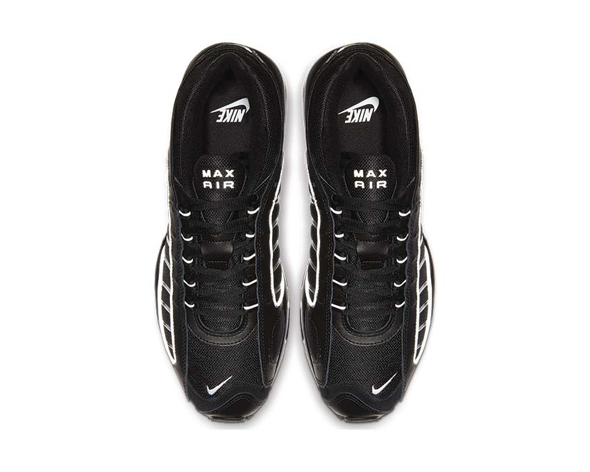 Nike Air Max Tailwind IV Black detail — technical black mesh upper