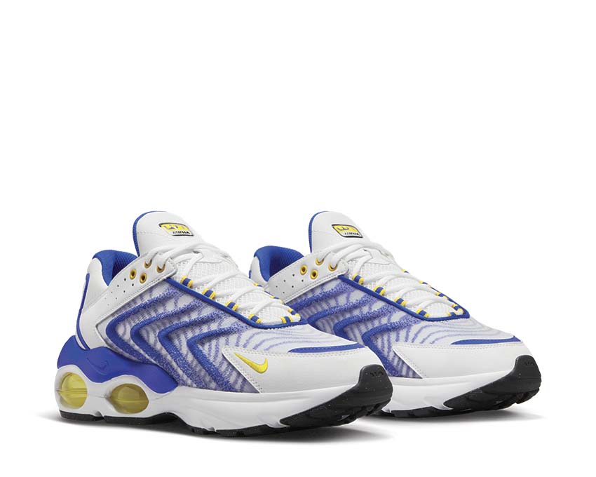 Nike Air Max TW White Speed Yellow Racer Blue Black vue latérale — mesh technique