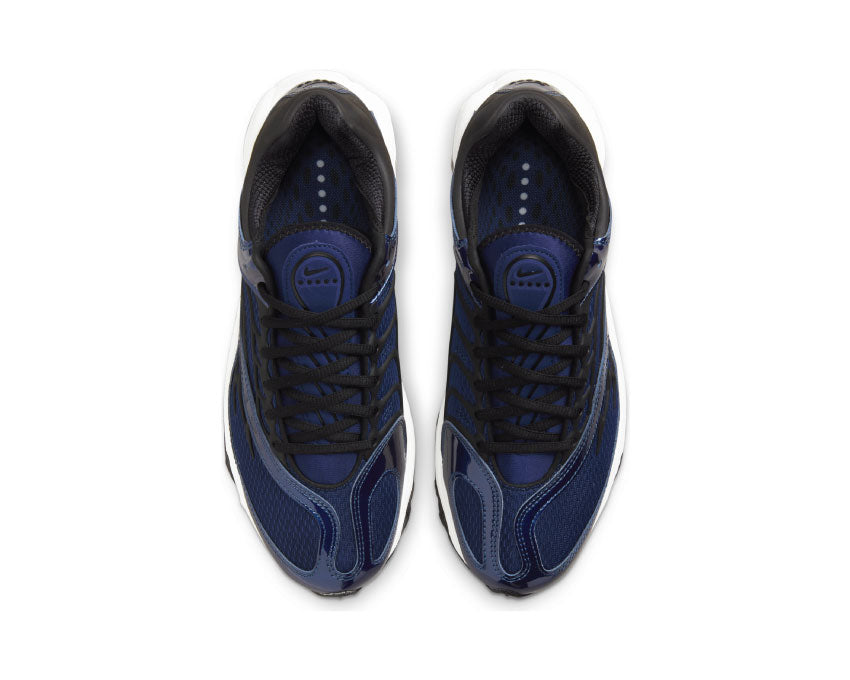 Nike Air Tuned Max Blue Void Detail — texturiertes Blue Void Leder Schaft