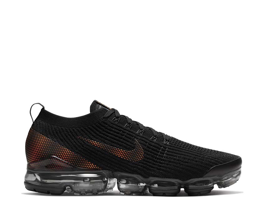Nike Air Vapormax Flyknit 3 Black Total Orange — Unisex sneaker VaporMax