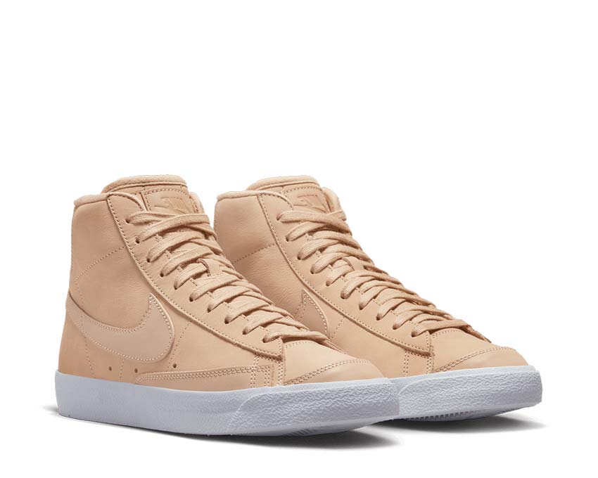 Nike Blazer Mid '77 LX Vachetta Tan White vue latérale — cuir vachetta premium