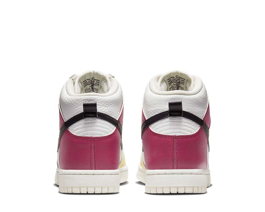 Nike Dunk High Summit White Black Red semelle — semelle Dunk High blanche