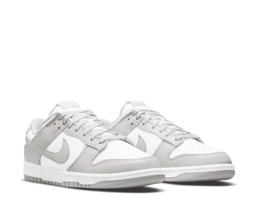 Nike Dunk Low Retro Grey Fog side view — fog and white leather